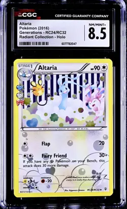 Pokemon XY Generations Radiant Collection RC24 Altaria Sylveon Dedenne CGC 8.5 - Image 1