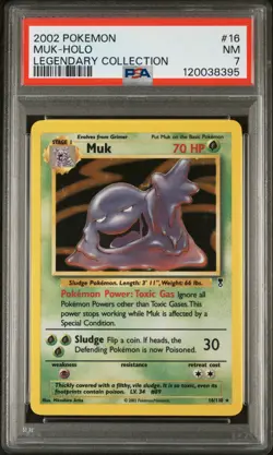 2002 Pokemon Legendary Collection Muk 🧪 Holo Rare #16 PSA 7 (NEW CERT) 🧪🌟 - Image 1