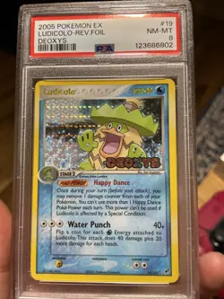 2005 Pokemon Ludicolo #19 Deoxys Reverse Holo PSA 8 - Image 1