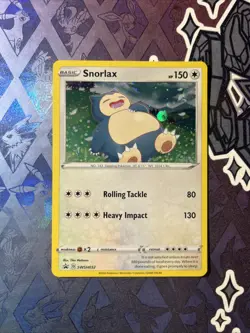 Pokemon TCG Sword & Shield Snorlax Black Star Promo SWSH032 Holo Card - Image 1