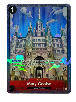 One Piece Card Game Mary Geoise Stage Card OP05-097 Parallel Foil Near Mint - Image 1