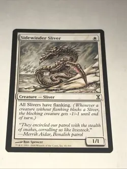 Magic the Gathering Sidewinder Sliver Card - Image 1