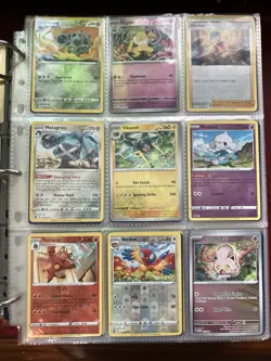 Pokemon Binder Page Lot - 18 Holo Cards Including Metagross, Vikavolt, Scream - Image 1
