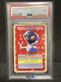 PSA 9 Arbok No Number Blue Back Topsun 1997 Pokemon TCG Card Japanese Vintage - Image 1