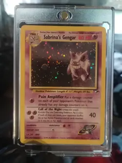 Pokemon TCG Sabrina's Gengar Holo Rare Card 14/132 Gym Heroes Series - Image 1