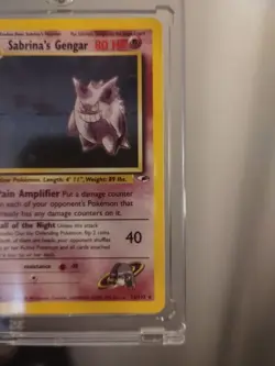 Pokemon TCG Sabrina's Gengar Holo Rare Card 14/132 Gym Heroes Series - Image 5
