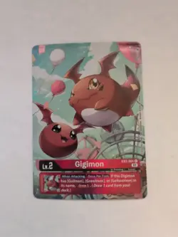 Mint Condition Gigimon Alternate Art EX2-001 Digimon Digital Hazard TCG Alt Card - Image 1