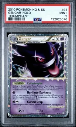 PSA 9 **New Cert** Pokemon Gengar TCG Prime Triumphant Holo Card 94/102 Rare - Image 1