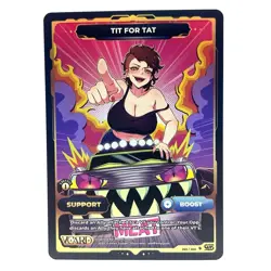 Vcard Awakened Worlds 1st Edition Tit for Tat Support Card Secret Rare 265/250 - Image 1