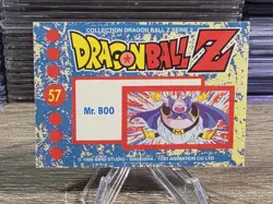 Dragon Ball Z DBZ 1989 Trading Card Bird Studio Series 2 Prizm No. 57 Mr. Boo - Image 2