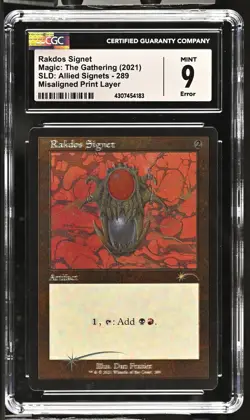 RAKDOS SIGNET Secret Lair Etched Rare CGC 9 MTG [Nostalgium] - Image 1