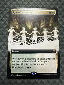 MTG Rite of Harmony #374 Extended Art Rare Innistrad: Midnight Hunt (MID) - Image 2