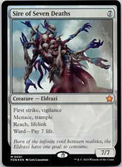 Sire of Seven Deaths 1 Foundations NM FOIL MTG - Image 1