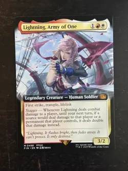 MTG Final Fantasy English Lightning, Army of One Extended Art 0498 Non-Foil - Image 1