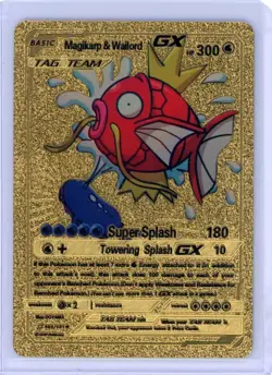 Pokemon Gold Foil Fan Art Card Tag Team MAGIKARP & WAILORD 300HP 161/181 - Image 1