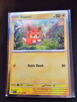 Pawmi 74/193 Cosmos Holo Pokemon TCG Paldea Adventure Chest Promo - Image 1