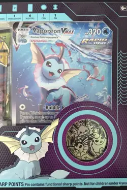 NEW - Pokemon TCG - Vaporeon VMAX Premium Collection Box New Factory Sealed - Image 3