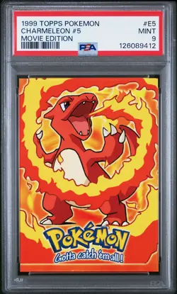 1999 TOPPS POKEMON THE MOVIE EDT #E5 CHARMELEON #5 PSA 9 - Image 1