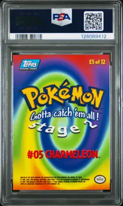1999 TOPPS POKEMON THE MOVIE EDT #E5 CHARMELEON #5 PSA 9 - Image 2