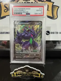 Pokemon TCG CGC PSA 10 Grimmsnarl V 114/189 Darkness Ablaze - Image 1
