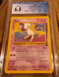 Pokemon 2000 Black Star Promo Mew Non Holo 8 CGC 6.5 EX/NM Subs Vintage WOTC - Image 1