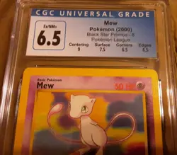 Pokemon 2000 Black Star Promo Mew Non Holo 8 CGC 6.5 EX/NM Subs Vintage WOTC - Image 2