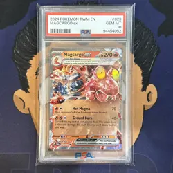 ??PSA 10 GEM MINT 2024 Pokemon Twilight Masquerade MAGCARGO EX #029 Holo - Image 2