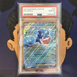 ??PSA 10 GEM MINT 2024 Pokemon Twilight Masquerade PALAFIN EX #061 Holo - Image 2