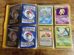 Vintage Pokemon Binder 90+ Card Lot - Binder Included - Image 5