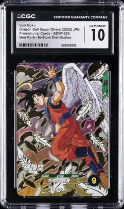 2025 DRAGON BALL SUPER DIVERS PROMO CARDS #SDVP-020 SON GOKU CGC 10 GEM MINT - Image 1