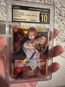 Shanks OP01-120 CGC 10 Secret Rare The Best One Piece Card CGC Pristine 10 🔥 - Image 1