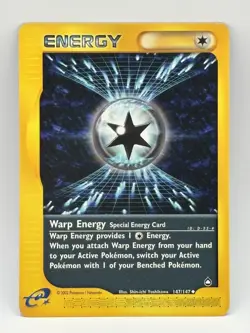 Warp Energy 147/147 Aquapolis Uncommon Vintage Pokemon TCG E-reader Card LP - Image 1