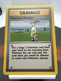 POKEMON TCG Pokemon Breeder 076/102 Base Set Unlimited Vintage Card Rare NM - Image 1