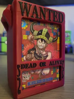 Custom Wanted Leader Deck Boxes One Piece TCG | Front Card Display (Any color) - Image 1