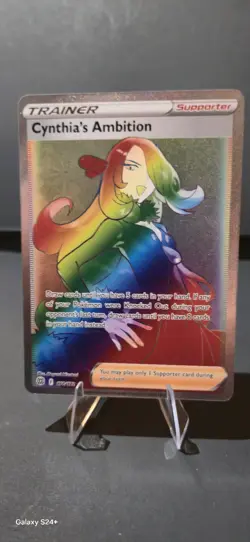 Pokemon TCG Cynthia's Ambition Brilliant Stars Holo Card 178/172 Secret Rare - Image 1