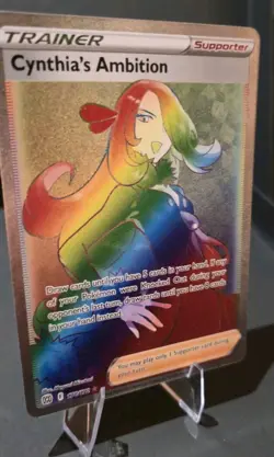 Pokemon TCG Cynthia's Ambition Brilliant Stars Holo Card 178/172 Secret Rare - Image 2