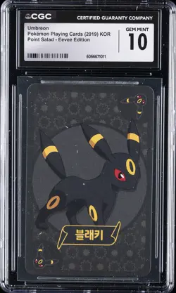2019 POKEMON PLAYING CARDS KOR POINT SALAD EEVEE ED UMBREON CGC 10 GEM MINT - Image 1