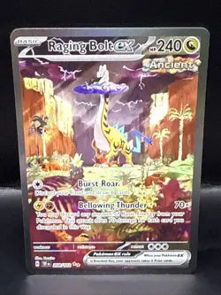 Pokemon TCG Temporal Forces Raging Bolt EX Special Illustration Card 208/162 A - Image 1