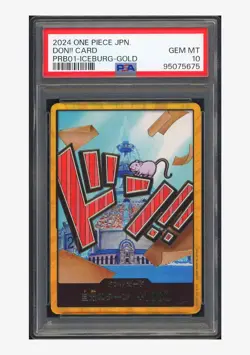 One Piece PSA 10 Don!! Card 2024 PRB01 Iceburg Gold Japanese - Image 1