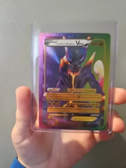 Shadow Mewtwo GX Rainbow Foil Fan Art Vinyl Collector Pokemon Card 82/100 - Image 1