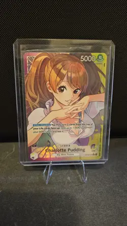 One Piece Card TCG Legends OP08-058 Charlotte Pudding Alt Art Leader ENG - Image 1