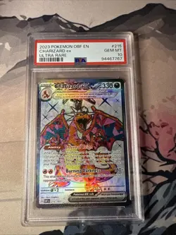 Pokemon TCG Charizard EX Obsidian Flames Ultra Rare Card 215/197 PSA 10 - Image 1