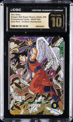 2025 DRAGON BALL SUPER DIVERS PROMO CARDS #SDVP-020 SON GOKU CGC 10 PRISTINE - Image 1