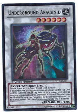 Yu-Gi-Oh Card: Underground Arachnid DPC5-EN001 Limited Edition SUPER RARE! NM - Image 1