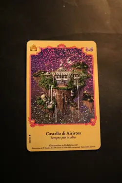 Bella Sara Trading Card - Royalty- Foil S51/55 Airistos Castle - ITALIAN - Image 1