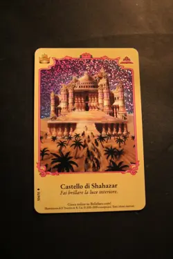 Bella Sara Trading Card - Royalty- Foil S54/55 Shahazar Castle - ITALIAN - Image 1