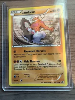 Pokemon TCG Landorus Legendary Treasures Holo Rare Card 85/113 - Image 1