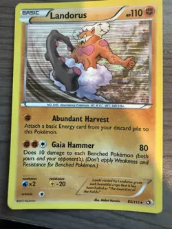 Pokemon TCG Landorus Legendary Treasures Holo Rare Card 85/113 - Image 2
