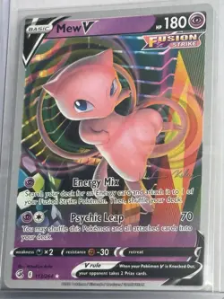 2021 Mew V 113/264 Ultra Rare Pokemon Fusion Strike NM Illustration Rare Card - Image 1