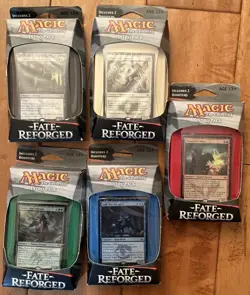 COMPLETE SET OF 5 MtG Magic the Gathering FATE REFORGED INTRO PACKS 2 BSTRS - Image 1
